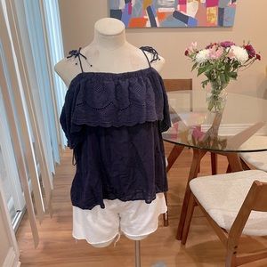 Navy off the shoulder top